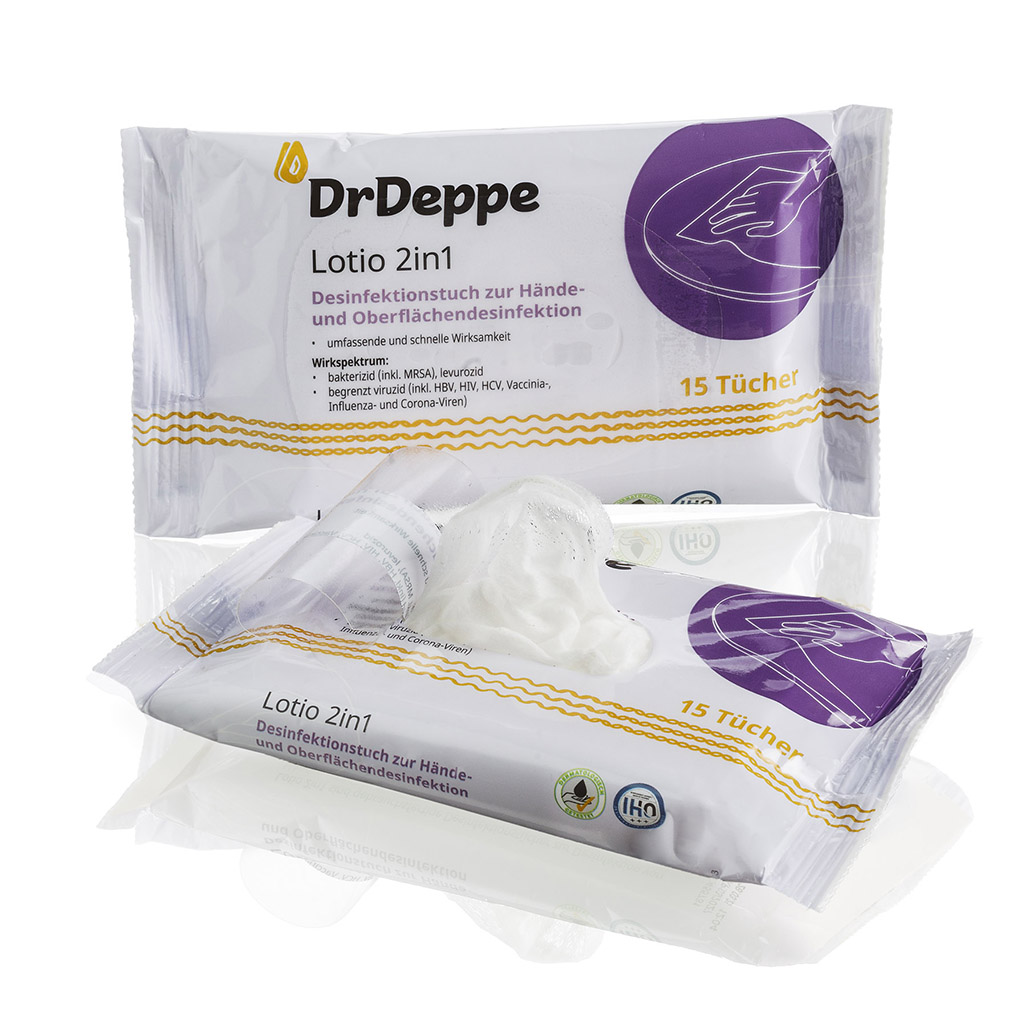 Hände- & Flächendesinfektionstücher 15 Stück Pflegebox Saar